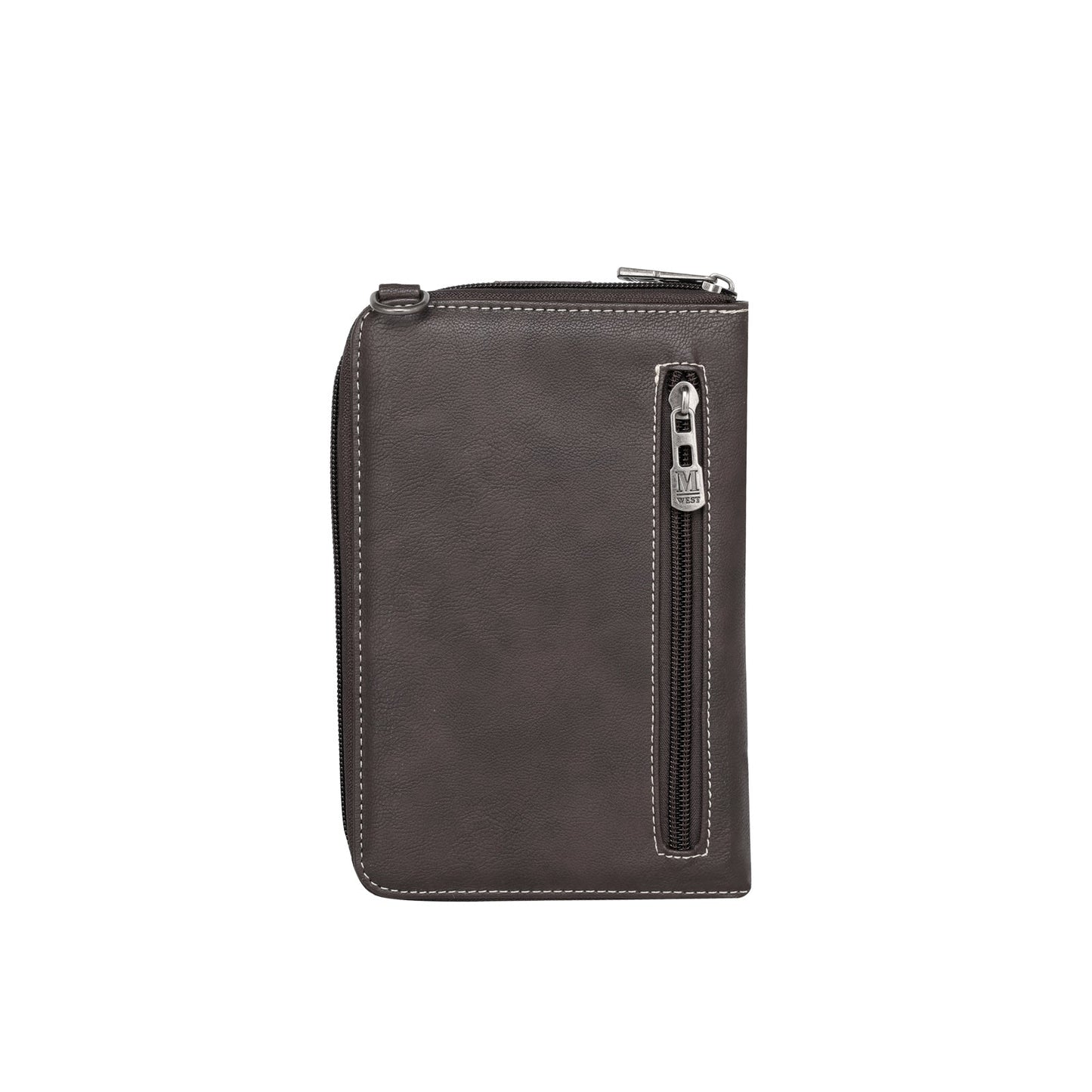 Montana West Western Tooled Phone Case Crossbody Wallet Coffee