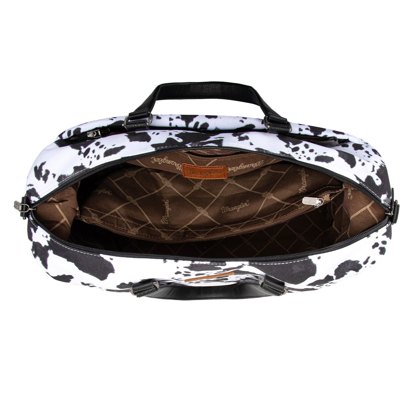 PREORDER Wrangler Cow Print Collection Weekender Bag - Black