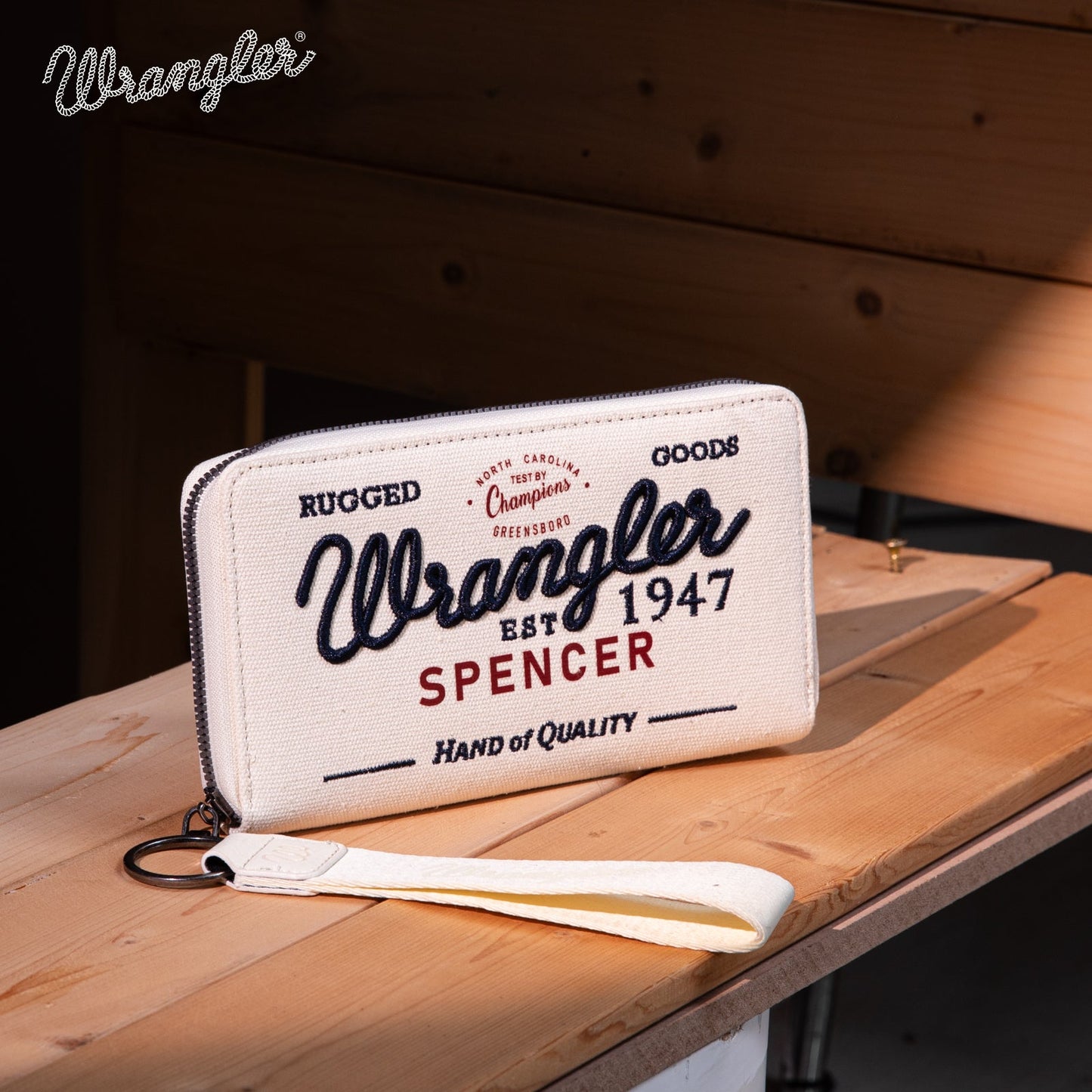 PREORDER Vintage Wrangler Canvas Zip Wristlet