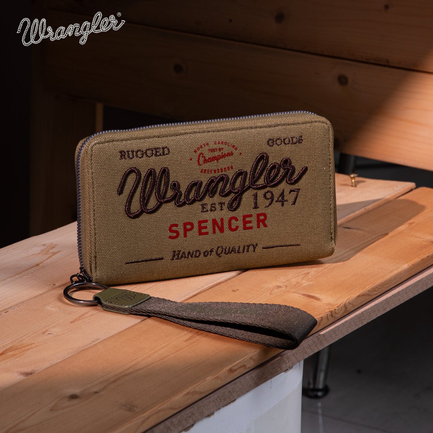 PREORDER Vintage Wrangler Canvas Zip Wristlet