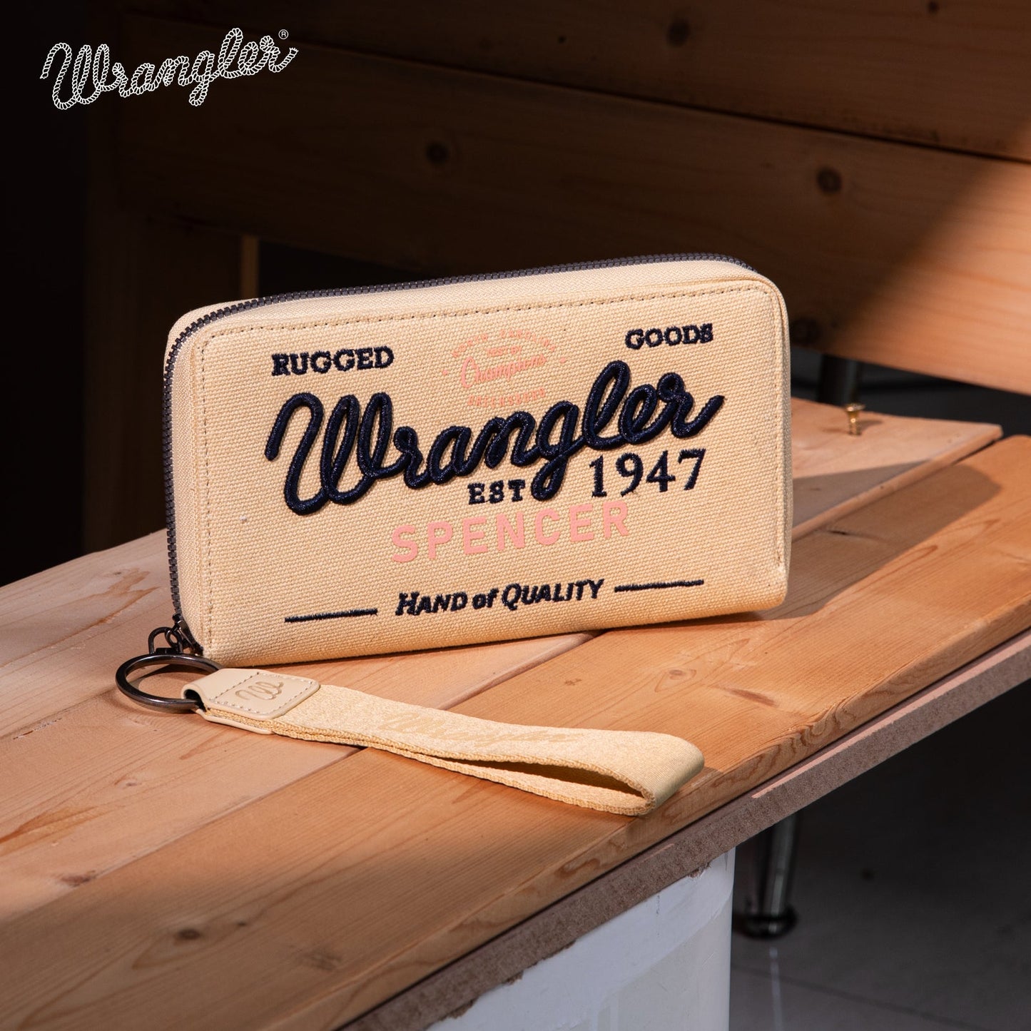 PREORDER Vintage Wrangler Canvas Zip Wristlet
