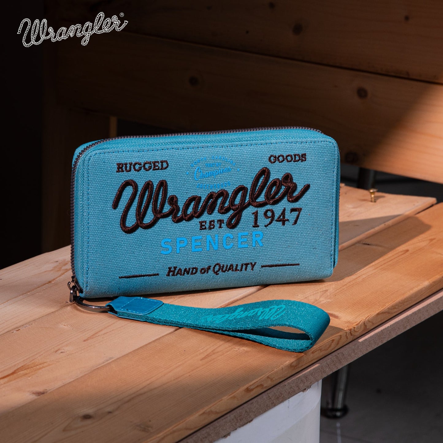 PREORDER Vintage Wrangler Canvas Zip Wristlet