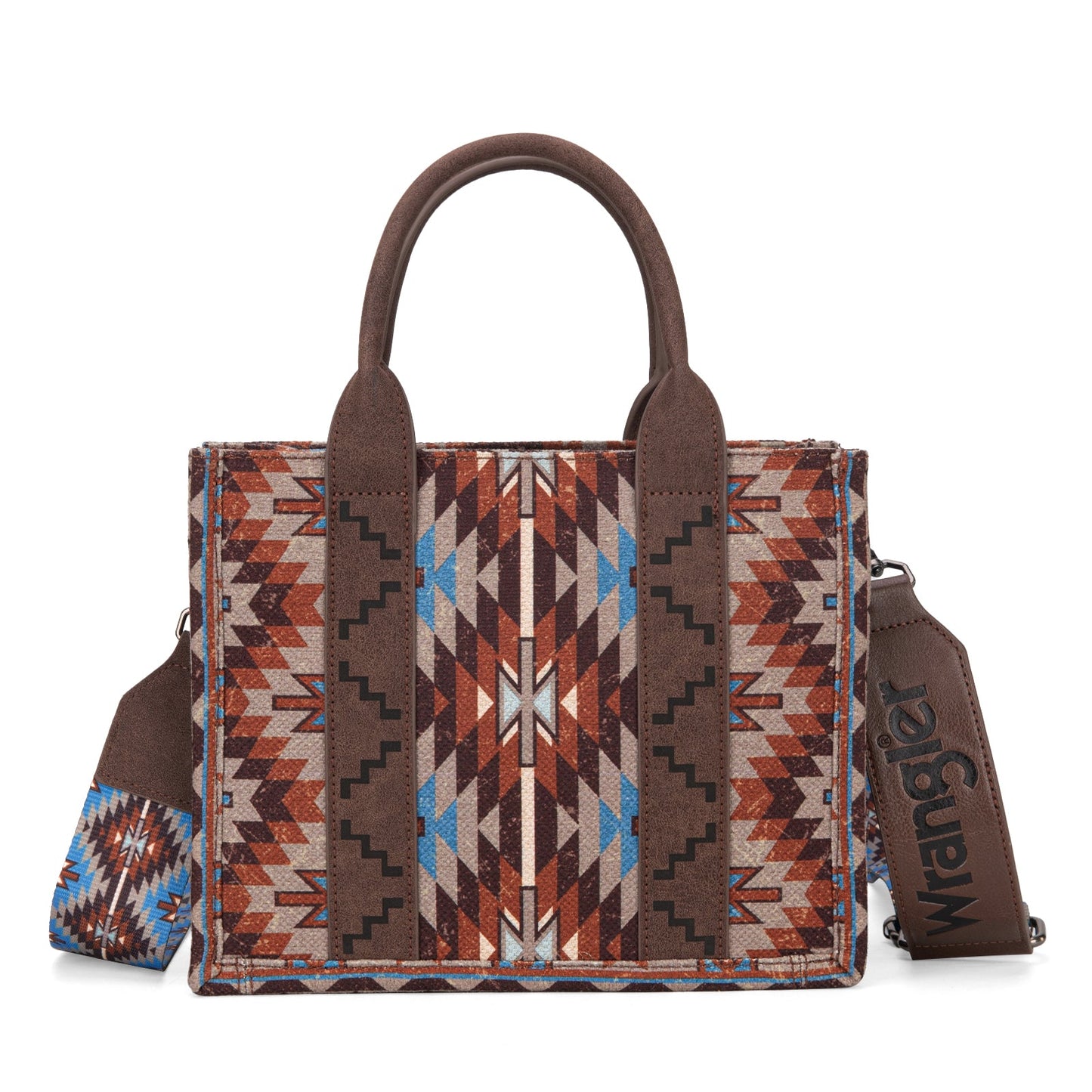 PREORDER Wrangler Southwestern Pattern Dual Sided Print-Tote/Crossbody