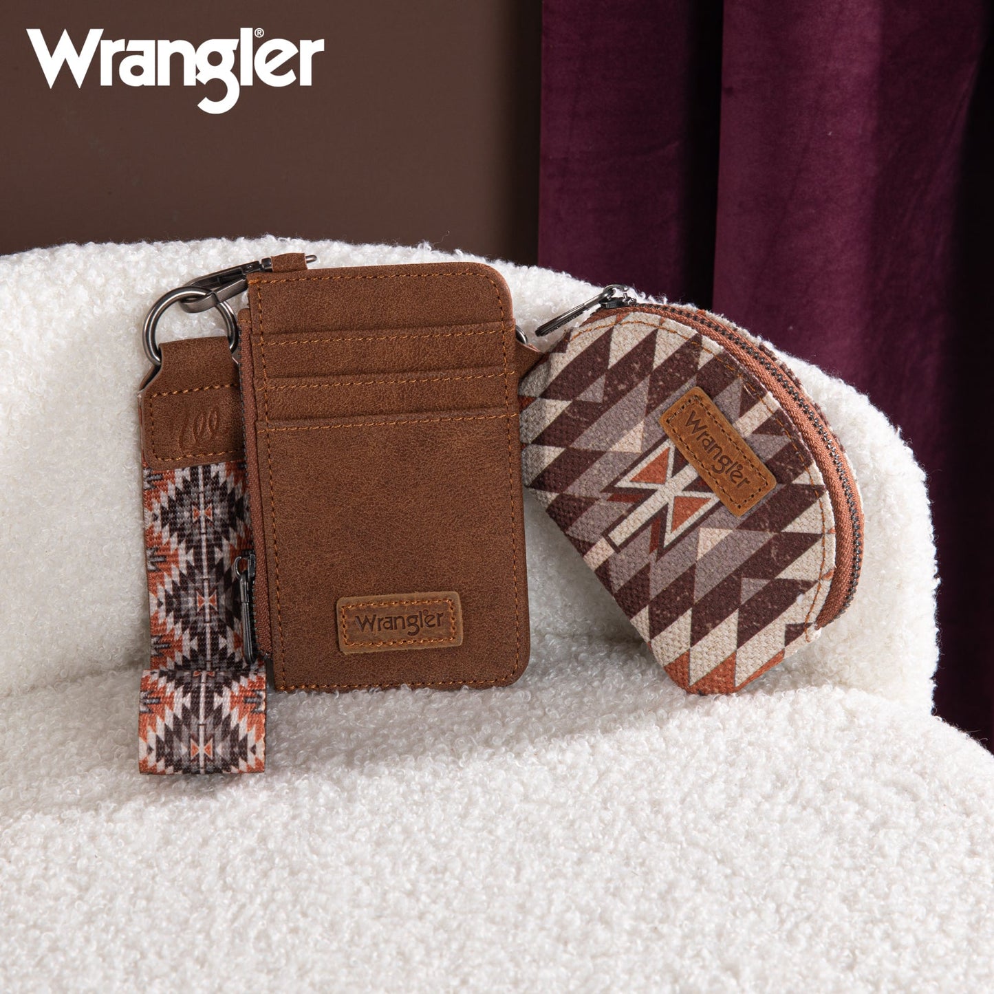 PREORDER Wrangler Southwestern Art Print Dual Pouch Wristlet