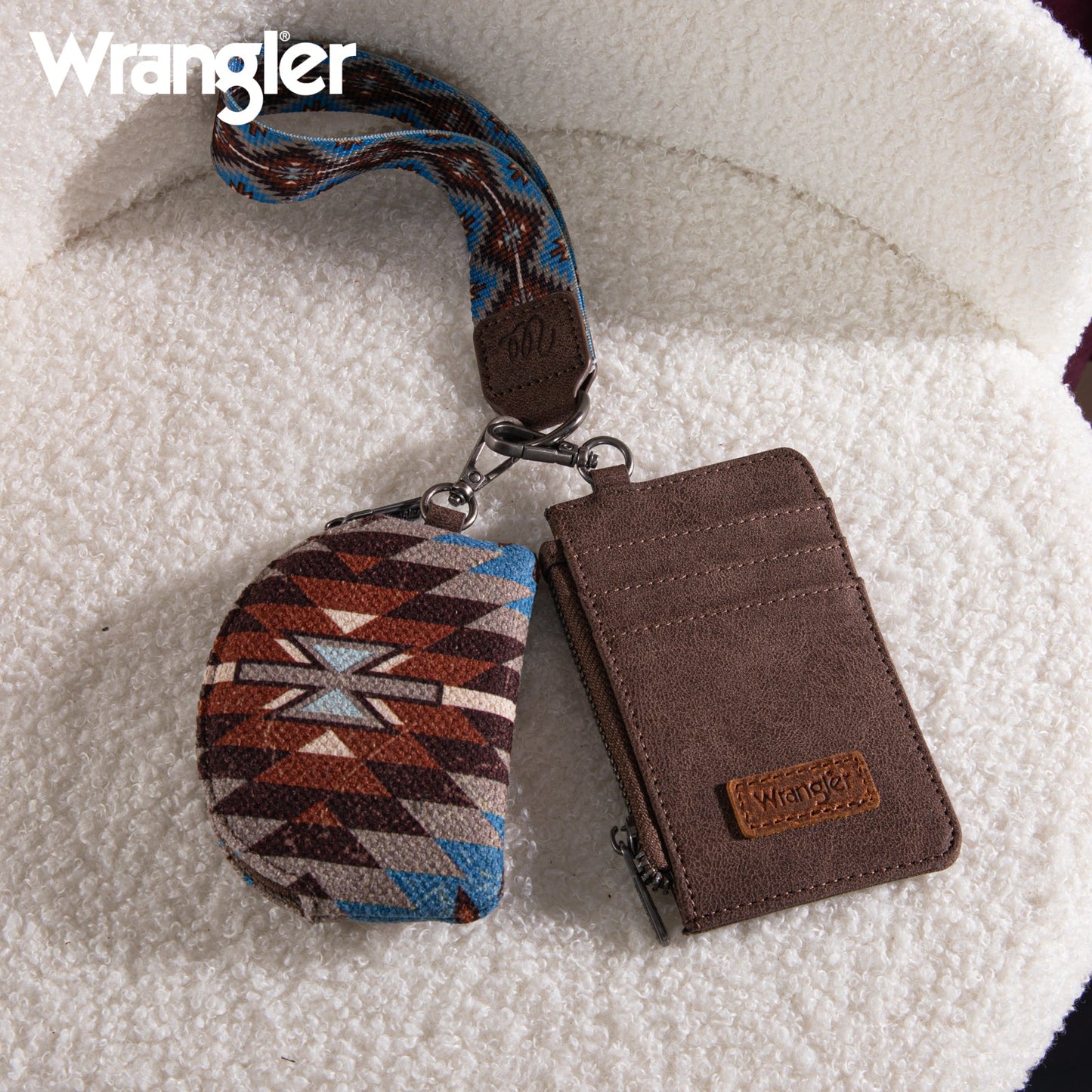 PREORDER Wrangler Southwestern Art Print Dual Pouch Wristlet