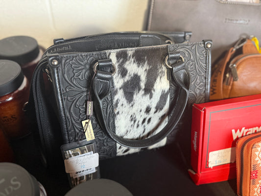 Trinity Ranch Hair On Cowhide Tooling Concealed Carry Tote/Crossbody