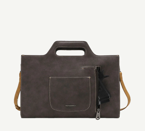 Montana West Chocolate Embossed Laptop Bag