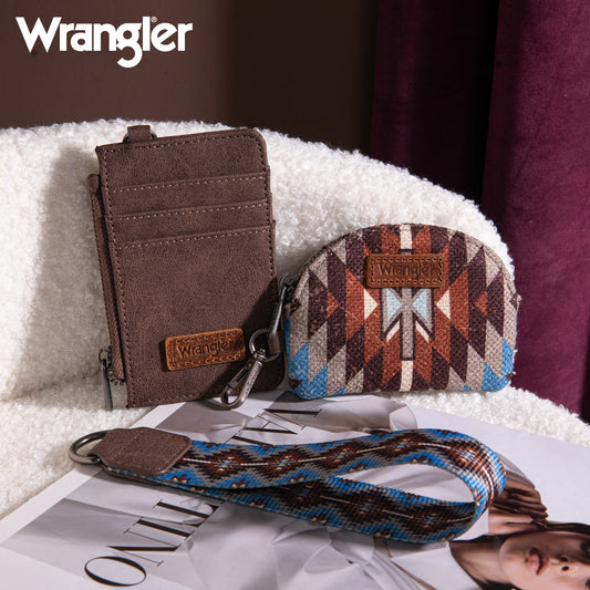 PREORDER Wrangler Southwestern Art Print Dual Pouch Wristlet